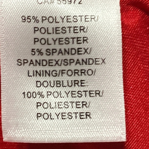 Laundry By Shelli Segal "NEW" Lava Red Ruched Drape Sleeveless Dress Size 6 - Picture 10 of 10